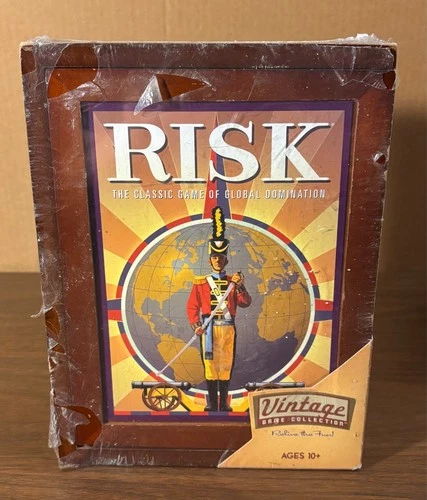 RISK (Parker Brothers VTG Game Collection) Wooden Box/Factory Sealed (2009)  NEW