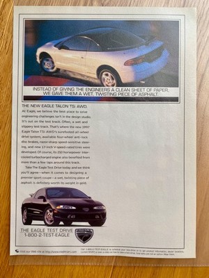 Eagle Talon TSi AWD Sport Coupe 1996 Vintage Ad Werbung Reklame
