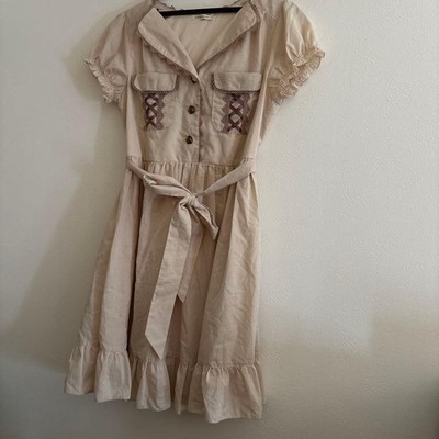 Axes Femme Beige Short Sleeve Lolita Forest Girl M Used For 14Y+ Japan