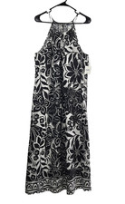 The Good Journey Women's Size Small Charcoal White Halter Style Dress NWT