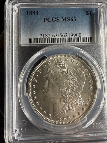 1888 PCGS MS63 Morgan Silver $1 🔥 Beautiful surfaces