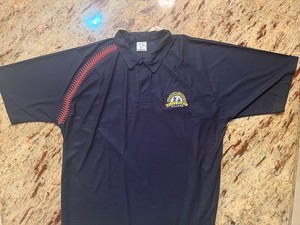 Cooperstown All Star Village Men XL Navy Blue Baseball Polo Shirt Jersey