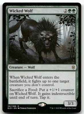 Wicked Wolf #181 (NM) Throne of Eldraine ELD Magic MTG