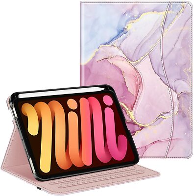 Folio Case for iPad Mini 7 (A17 Pro) 2024 Smart Stand Cover with