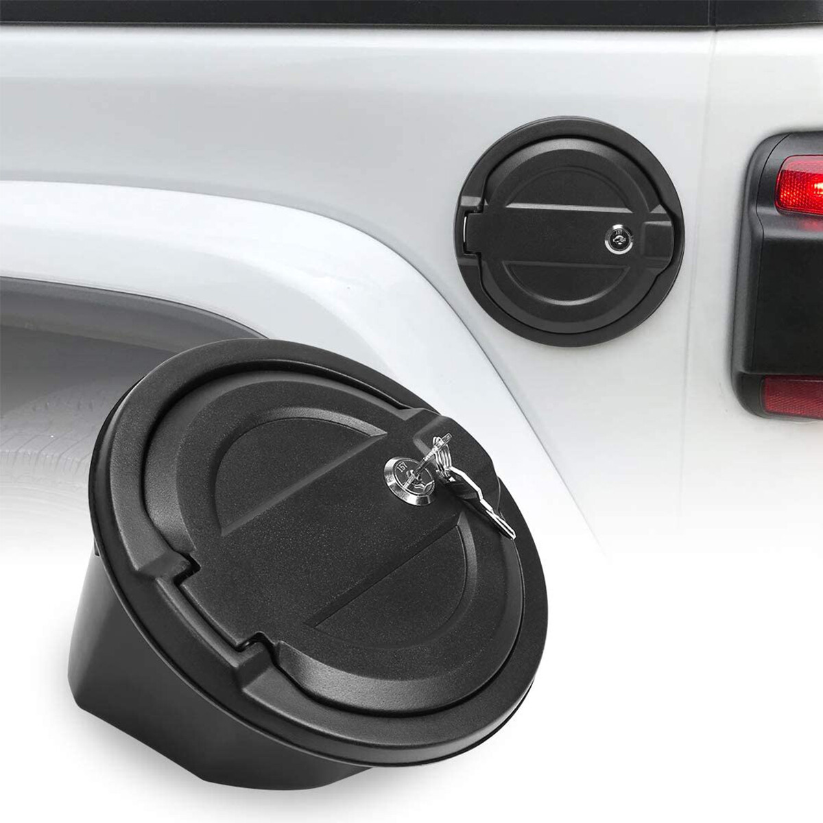 Locking Fuel Door Gas Tank Cap Cover with Lock for 2018-2024 Jeep Wrangler JL