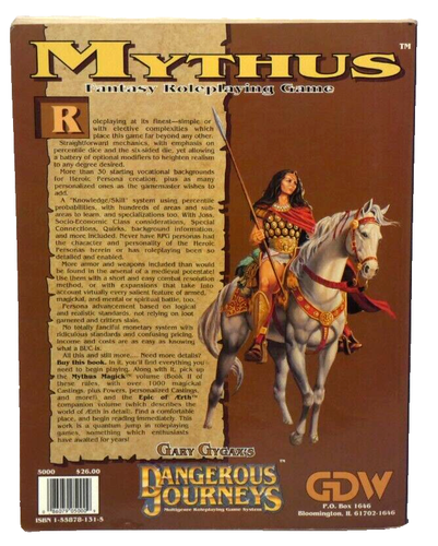 Dangerous Journeys Mythus RPG Book Signed by Gary Gygax & Dave Newton GenCon 95 - Picture 4 of 8