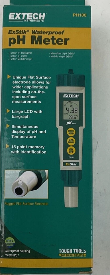EXTECH PH100EXSTIK WATERPROOF PH METER DIGITAL READOUT - Image 2 of 4