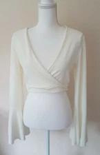 Pretty Little Thing Cream Blouse Size 10 Women