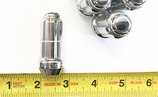 (32) 9/16-18 PREMIUM 6 TUERCAS SPLINE CROMADAS 2" ALTO FORD DODGE SUV CAMIONETAS RAM Foto 3 de 3