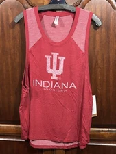 INDIANA HOOSIERS DARK RED SOFT TANK TOP BLUE84 MADE IN USA SIZE XL NEW