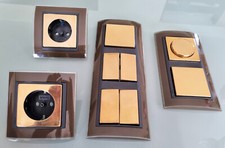 GIRA SYSTEM 55 Messing poliert (selten) Schalter-Wippe, Dimmer-Einsatz