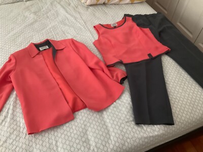 Kasper Women's Blazer vest pant pcs set size petite 12P