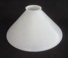 Vintage Milk Glass Cone Lamp Shade, 11 ½” Diameter, 5 ½” High, 3” Fitter   SH867