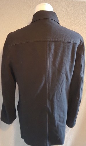 DKNY Man's Navy Pea Coat Size: Large VERY GOOD Condition - Picture 5 of 7
