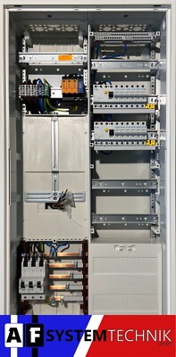 Hager Zählerschrank verdrahtet | SLS | Überspannungsschutz | 2x FI | 12x B16