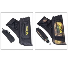 Hunting Archery 4 Tubes Arrow Hip Quiver Adjustable Belt Waist Bag Case Training