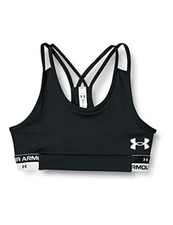 Under Armour Girls' HeatGear Armour Novelty Sports Bra Black Small 1362877-001