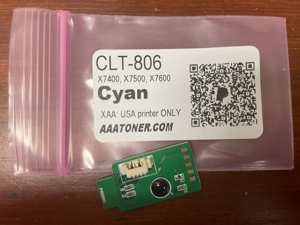 4 Toner Chip for Samsung MultiXpress X7400, X7500, X7600, KCMY 806S Refill (806) - Image 4 of 4