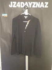 Burberry Brit Womens Small Petite Long Sleve Polo Black