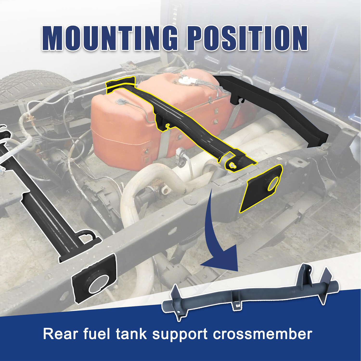 Rear Fuel Tank Support Crossmember For 07-14 Chevy Silverado GMC Sierra ...
