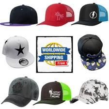 Adjustable Trucker Hat Mesh Rapper Hip-Hop Sport Snapback Flat Brim Baseball Cap