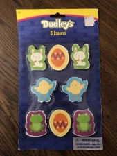 NOS Dudley's 8 Easter Or Spring Erasers Bunny Rabbits, Eggs, Chicks, Frogs