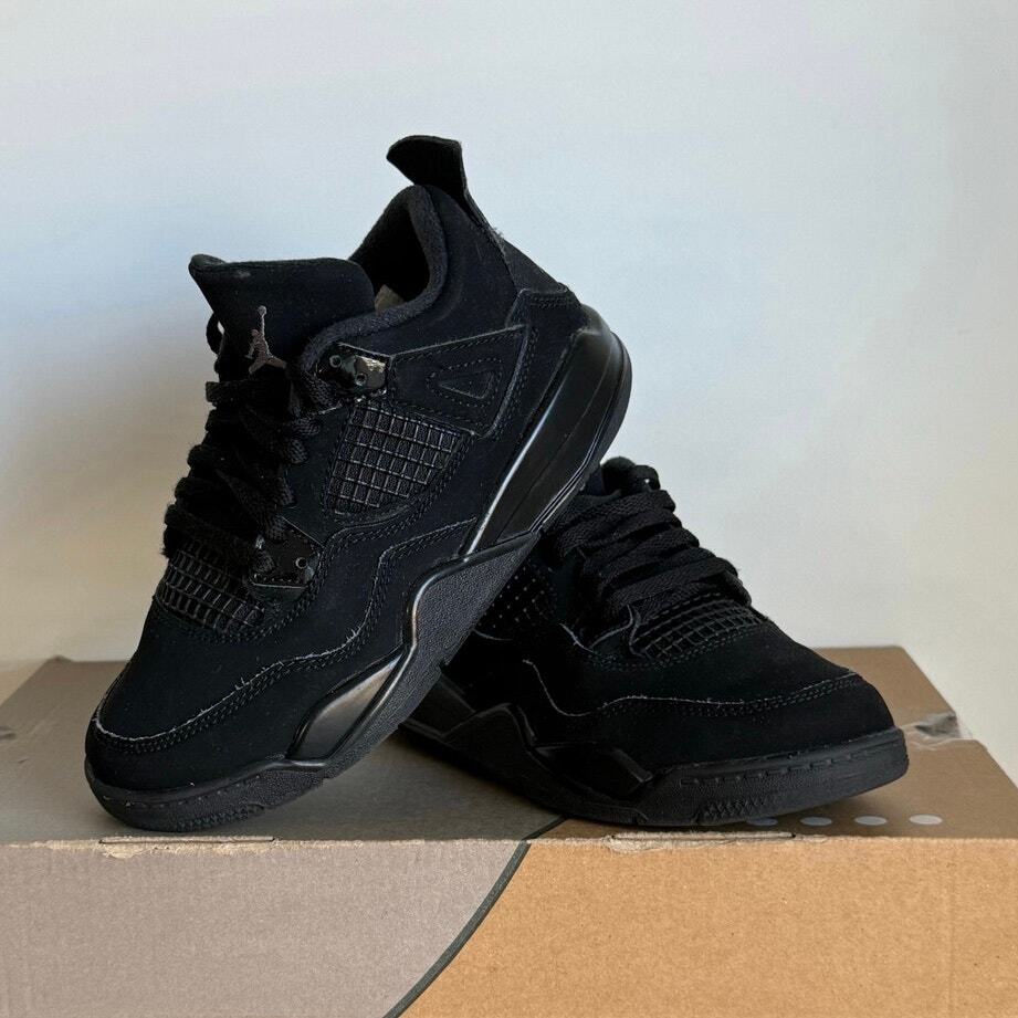 Nike Air Jordan 4 Retro Black Cat Kids Sneakers BQ7669-010 - SZ 13