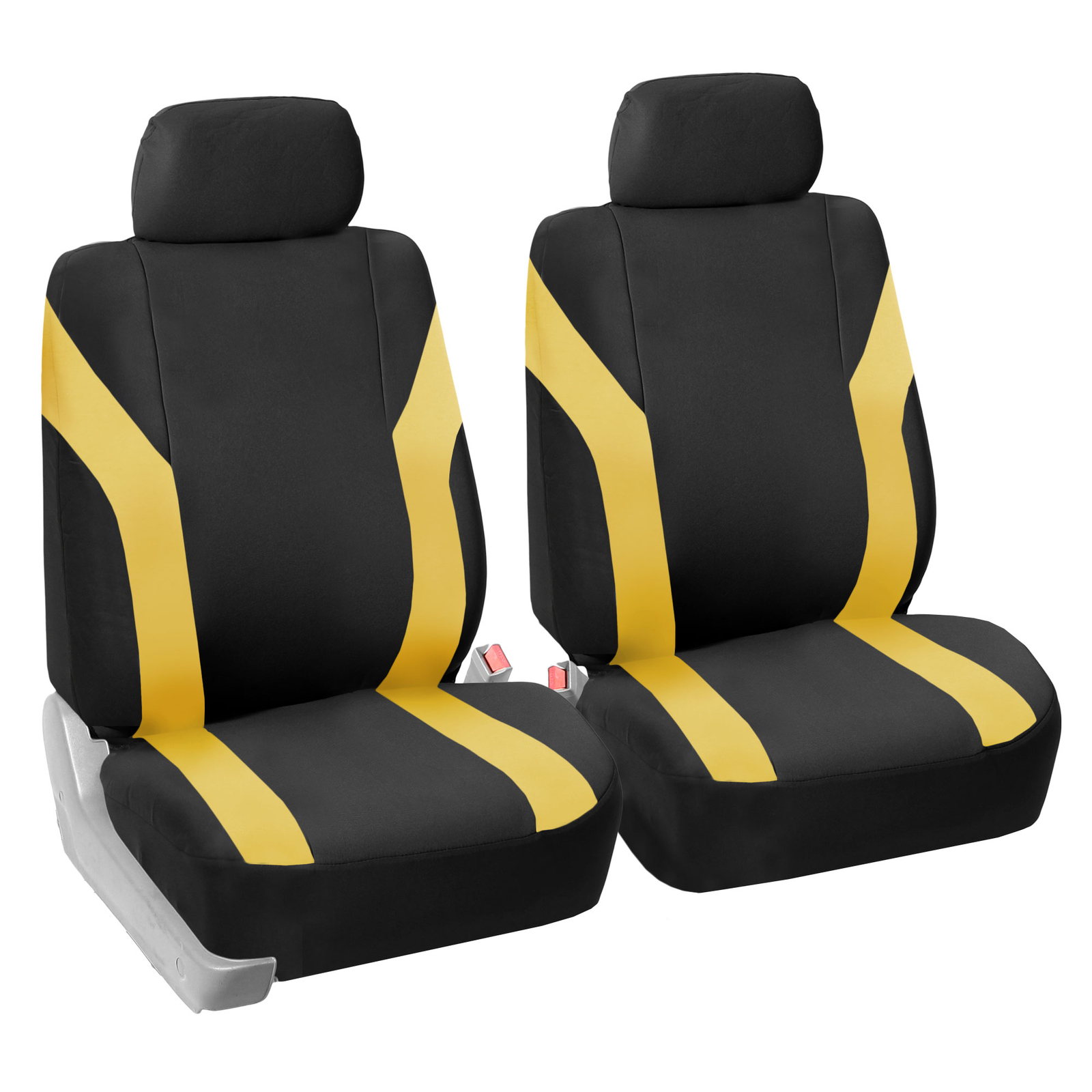 Yellow Black Car Seat Covers 4 Headrests for Sedan TODOTERRENO Truck