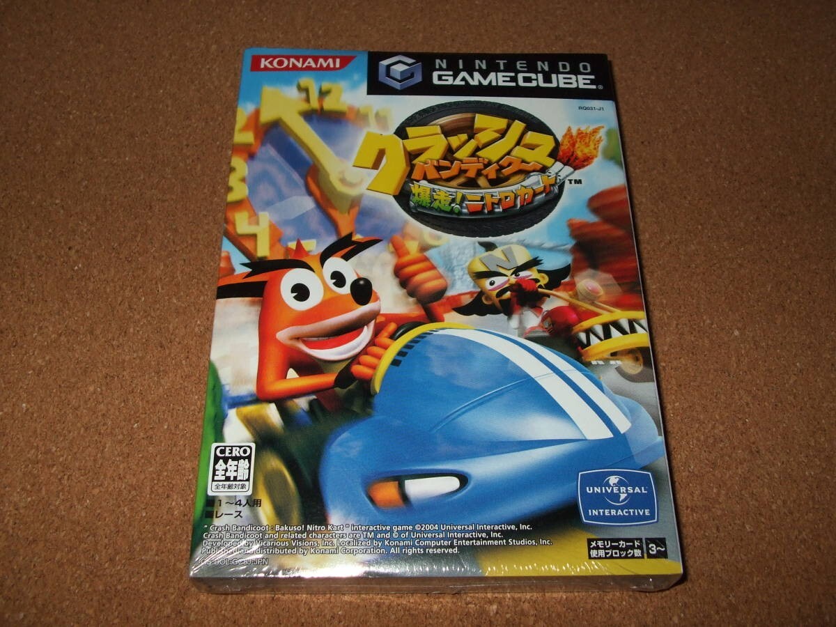 CRASH BANDICOOT Bakuso Kart Nintendo Gamecube GC Japanese Ver