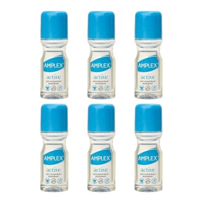 Amplex Active Anti-perspirant Deodorant Roll-On 50ml x 6 | eBay UK