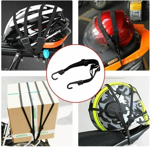 Motorcycle Retractable Helmet Luggage Elastic Rope Strap Net Holder Hook Buckle - Picture 7 of 12