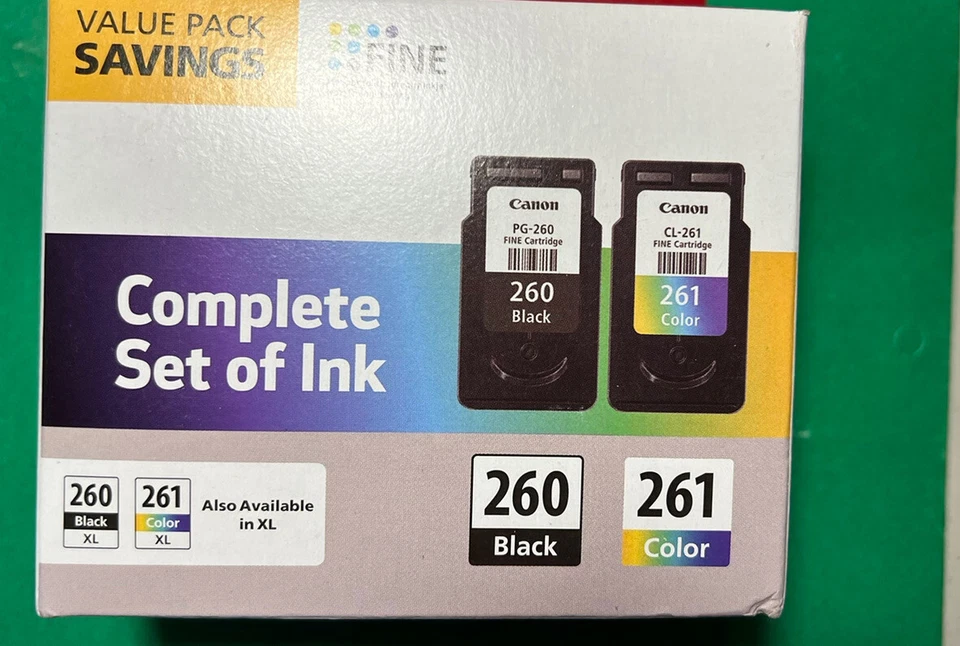 Cartucho de tinta original Canon 260 261 - OEM - Configuración - para impresora Canon 6420a 7020a Foto 4 de 4