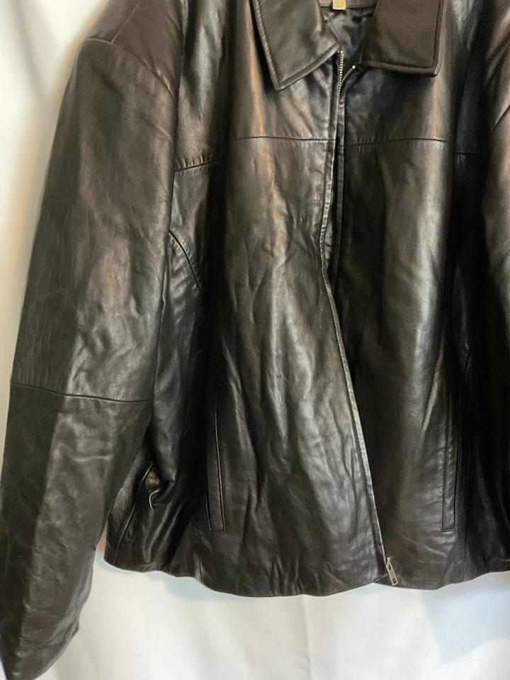 Boston Harbour Men’s Leather Jacket XXL Black - Image 3 of 4