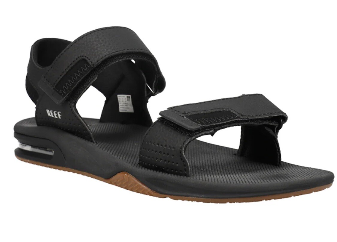 Reef Mens 10 Fanning Baja Sandal Black (Unisex EURO 43) +  display picture 1
