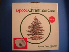 Spode Christmas Tree Square Rim 10" Deep Dish NEW in box
