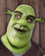 Shrek Latex Mask, Green Ogre mask, Fairy tale Cosplay