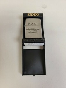 Vintage Zippo Cigarette Lighter Chrome In Case With Paperwork 1984 250WI Hi-Lite