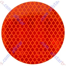 Amber/Red/White 3" Round High Vis Reflective Stick-On Reflector DOT-SAE Trailer