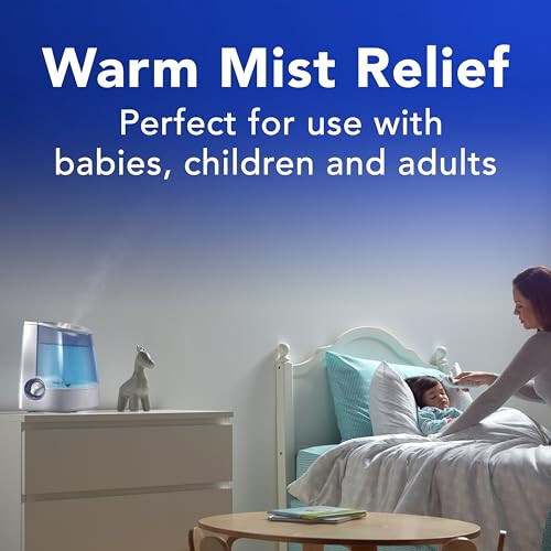Warm Mist Humidifier Small to Large Room Vaporizer for Baby, Kids and Adults - Picture 8 of 8