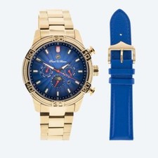 Raoul U. Braun Herrenuhr Edelstahl goldfarben Wechsellederarmband X211