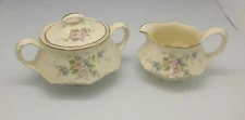 Vintage Homer Laughlin Creamer & Covered Sugar Bowl
