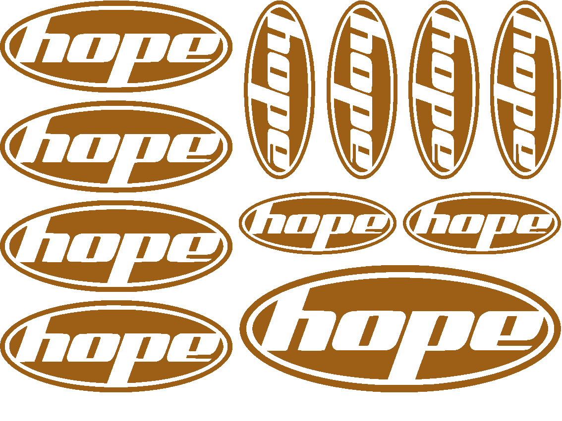 Pack De 2 Autocollants Vinyle HOPE Bikes - Finition Mate - Pour Vélo