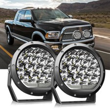 Auxbeam 7 Round Led Work Lights White Offroad Work Fog Lamps For Suv Atv Trucks