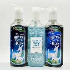 3-PCS BATH & BODY WORKS MIXED GEL 2/DEEP CLEANING & 1/CREAMY LUXE HAND SOAP NEW!