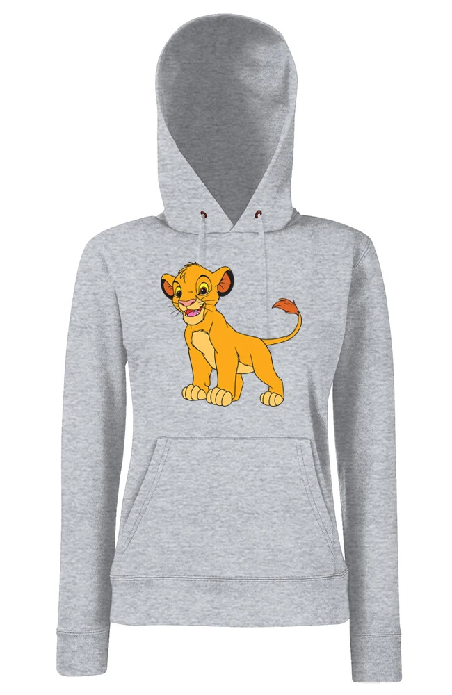 LOEWE Felpa con cappuccio donna Youth Designz Simba pullover logo nerd cartone animato re animale leone divertimento
