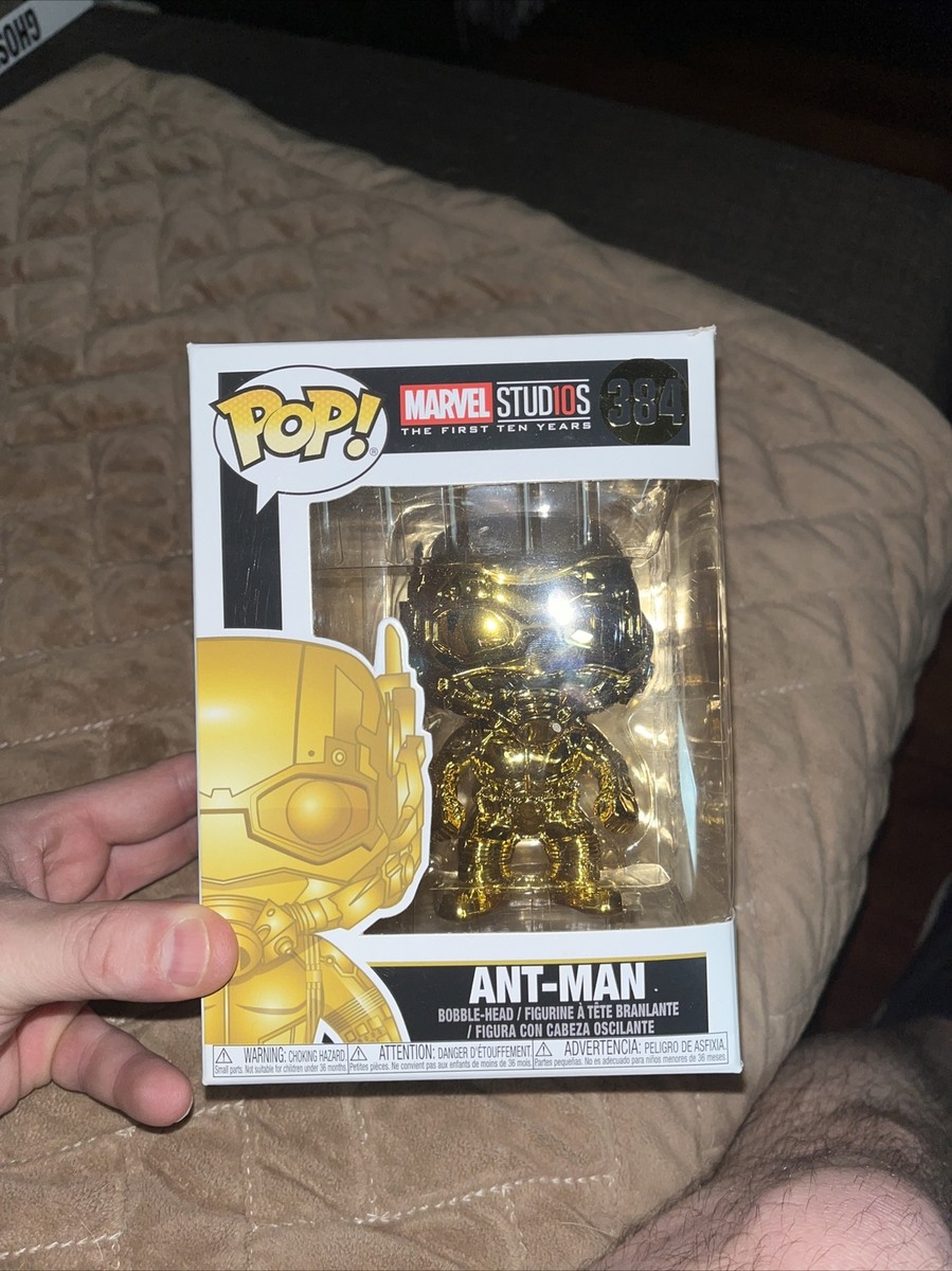 Funko Pop Marvel Studios : Ant-Man Gold Chrome Vinyl Figure