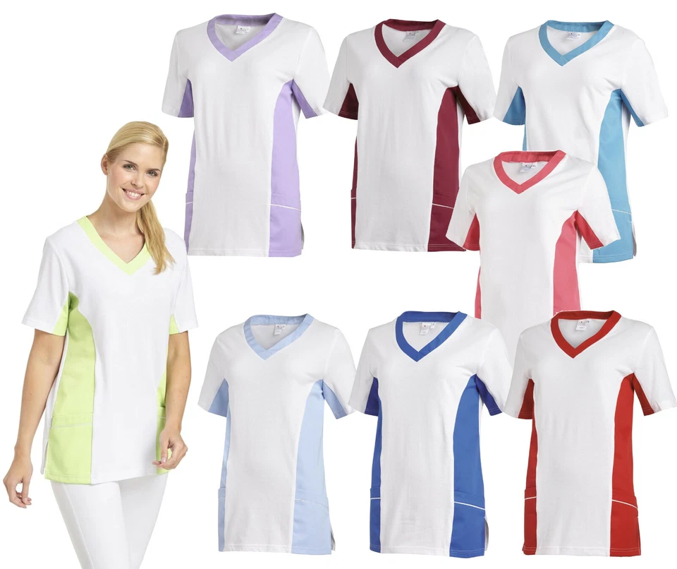 LEIBER Damen Pique Schlupfjacke Kasack Arbeitskittel Workwear Damenkittel Kittel