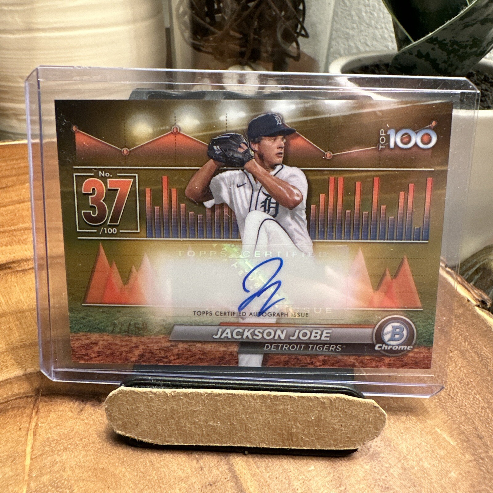 2024 jobe scouts top 100 gold auto bowman jackson #btpa-37 27/50 🔥