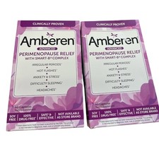 2 box Amberen Advanced Perimenopause Relief Hormonal Balance (60 Capsules) 12/25