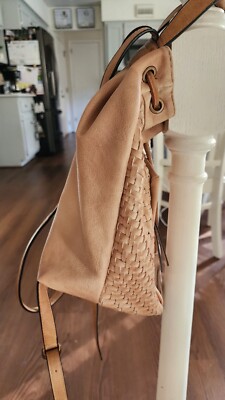 Maria Backpack - Moda Luxe - Boho Style Tan Bag With Tassles 